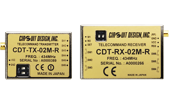434 Mhz Telecommand Transmitter And Receiver Cdt Tx 02m R Cdt Rx 02m R Products Circuit Design Inc